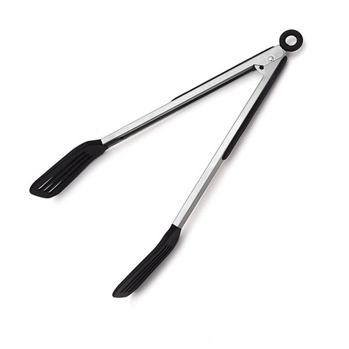 Silicone Home Kitchen Cooking Salad BBQ Tongs Stainless Steel Food Clip Tool - Picture 9 of 12