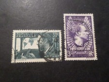FRANCE 1937, timbres 337/338, AVIATEUR JEAN MERMOZ, AVIONS, oblitérés