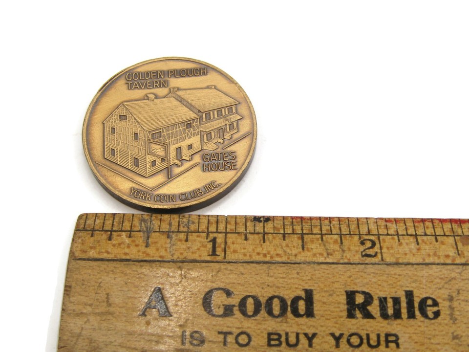 Golden Plough Tavern Gates House York Pennsylvania Coin Medal 1966 eBay