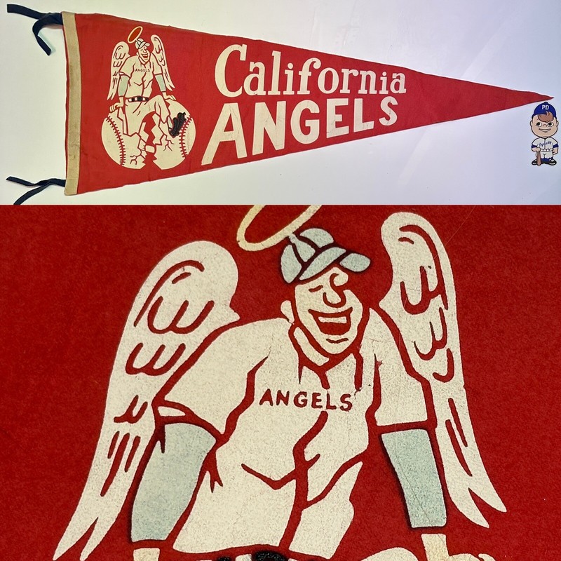 1960's California Los Angeles Angel 11.5x30 Pennant Mlb Baseball LA Rare
