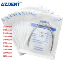 10pcs Dental Redondo Niti Activado Térmicamente Alambres de Arco de Ortodoncia