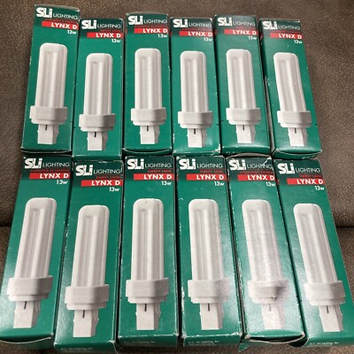 12 SLi Lighting Lynx D 13w Bulb Energy Saver Fluorescent