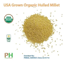 USA Grown Organic Millet, Whole Grain Seeds non GMO Hulled Bulk Raw