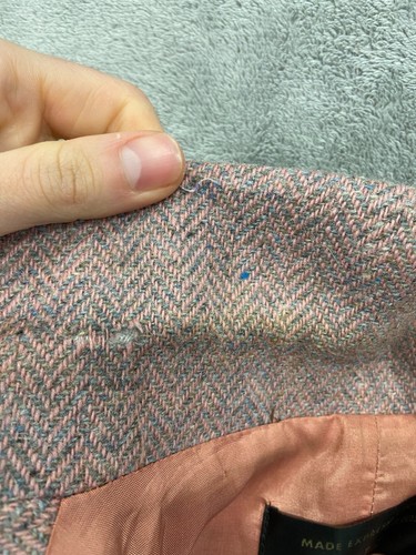 Moriarty’s Gap Of Dunloe Industries Blazer Men's 44 Gray Pink 100% Wool Retro - Picture 19 of 19