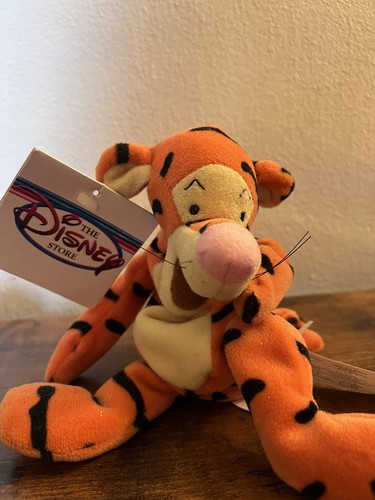 The Disney Store Tigger mini borsa fagioli 9 pollici con etichetta