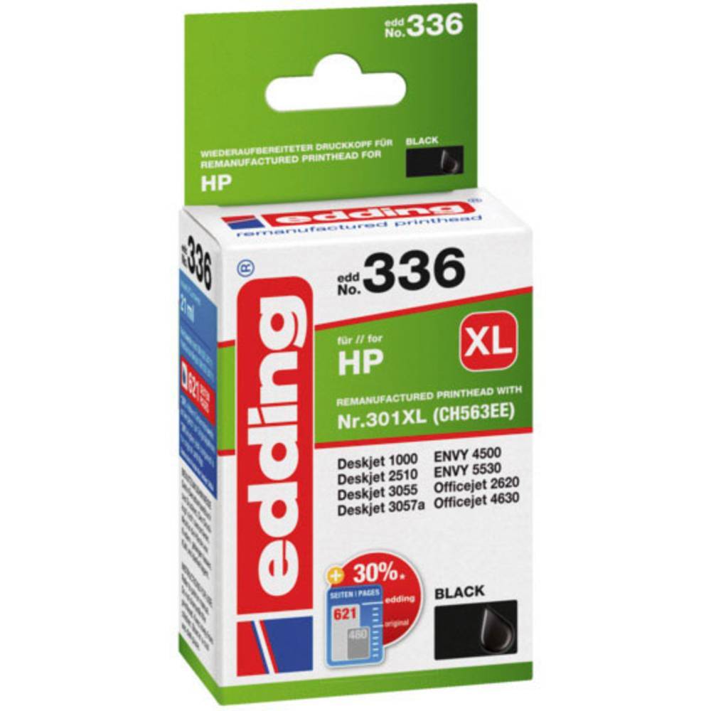 Cartuccia Edding Compatibile Singolo Nero EDD-336 HP No. 301XL (CH563EE) 18-336