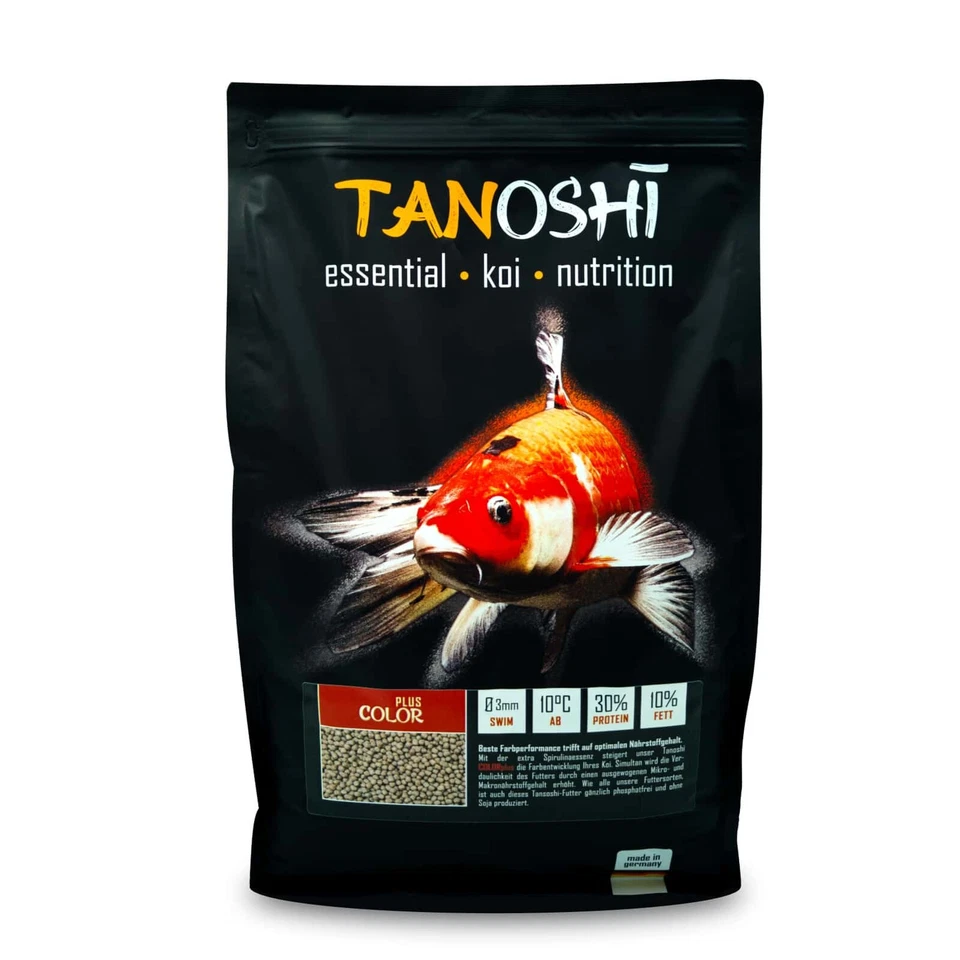 Koifutter TANOSHI Color Plus 5 kg / 3mm 6mm ab 10°C Koi Farbfutter mit Spirulina - Bild 2 von 4