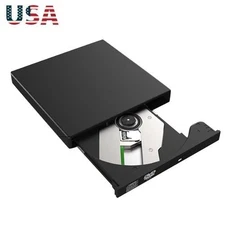 Slim External CD DVD RW Drive USB 2.0 Writer Burner Player Black For Laptop PC j