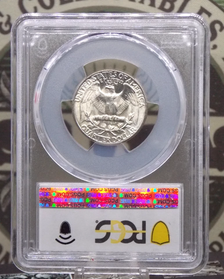 1936 "S" Washington SILVER Quarter 25c PCGS MS65 #645 Gem BU Unc ECC&C, Inc. - Image 4 of 4