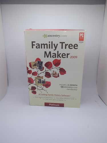 Ancestry.Com Family Tree Maker 2009 Platinum Software Windows