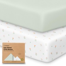 KeaBabies 2-Pack Baby Crib Sheets for Boys, Girls - 52x28 Viscose Derived from B