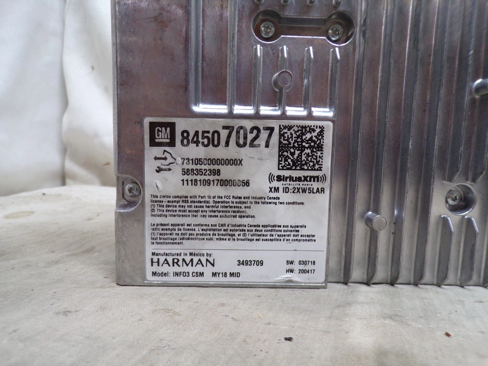 Receptor de radio Cadillac CTS 18 19 84507027 RCE24 Foto 4 de 4