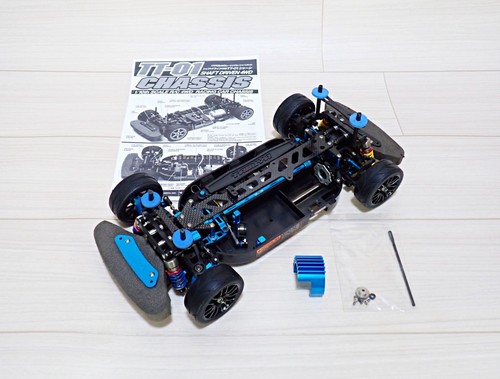 Tamiya 1/10 RC Car TT01 Chassis with Many Aluminum Parts and Option Parts