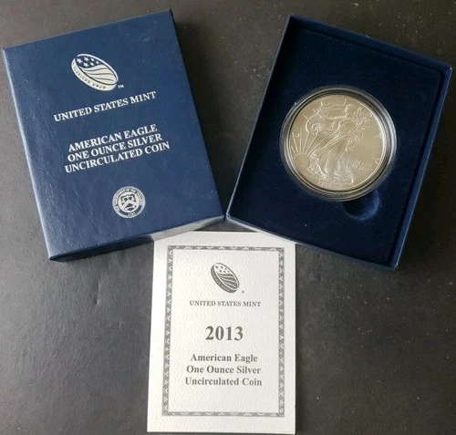 2013 W Burnished $1 American Silver Eagle Dollar