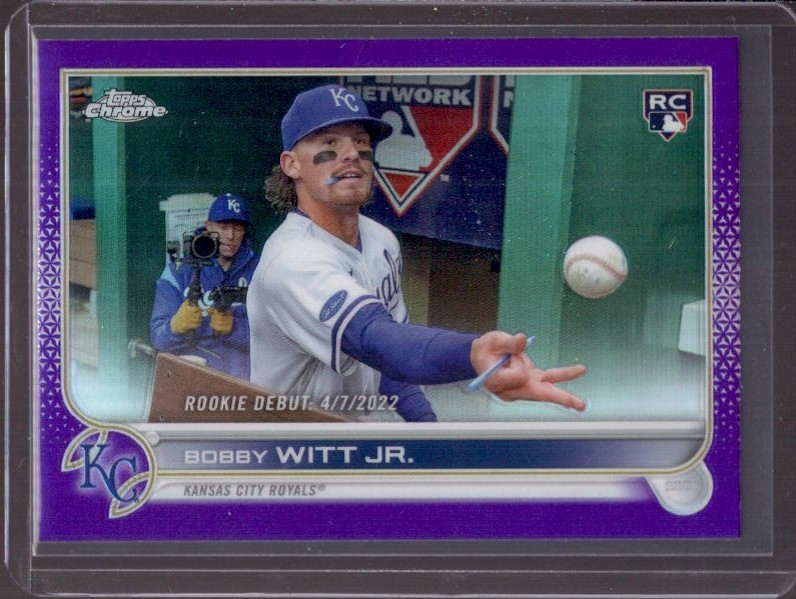 BOBBY WITT JR. 2022 Topps Chrome Update #USC176 Purple Refractor Rookie Debut RC