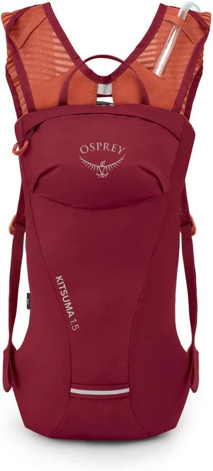 Osprey Kitsuma 1.5 女式自行车保湿背包 O/S,红葡萄酒红色  — 第 2/4 张图片