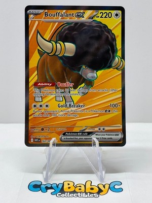 Pokemon Bouffalant ex 162/086 White Flare Scarlet & Violet Ultra Rare Full Art