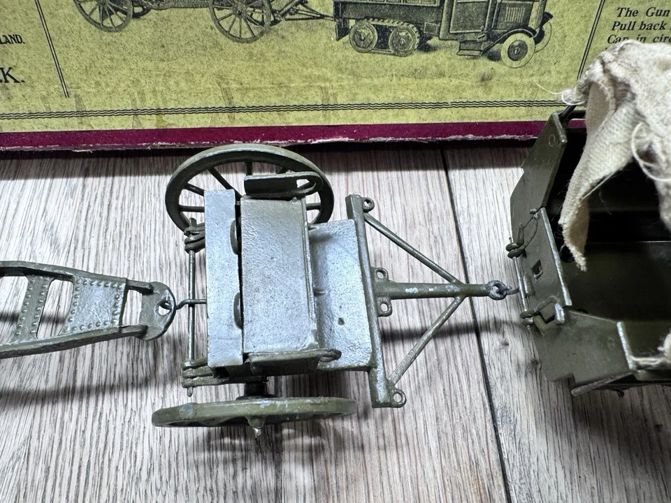 Gran Bretaña: Raro Set 1462 - RA Camión, Limber & Gun.  Preguerra c1930s Foto 4 de 4