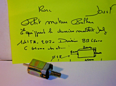 Moteur Jouef / Champagnole Pour Sybic Avec Volant - Neuf, Pièce Train électrique