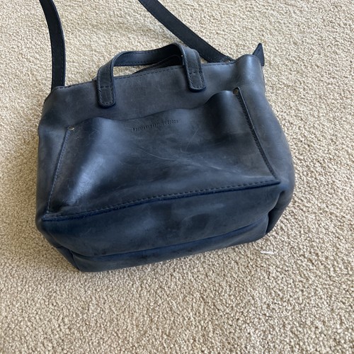 Portland Leather Goods Mini Crossbody Deep Water Blue Zipper Closure - Bild 13 von 15