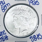 1925 BU UNCIRCULATED SILVER PEACE DOLLAR AUTHENTIC U.S. MINT FREE SHIPPING 5845