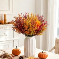 KüNstliche Blumen Herbstdeko 12 BüNdel Wetterfest Outdoor Innen Herbstblumen