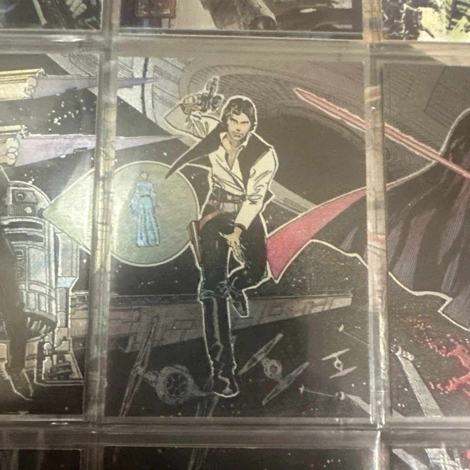 1993 Star Wars GALAXY SERIES 1 etched HOLOFOILS INSERT 6 CARD SET SIMONSON - Image 4 of 4