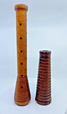 Vintage Yarn Dowel's Primitive Farm House Candle Stick Holders Home Decor