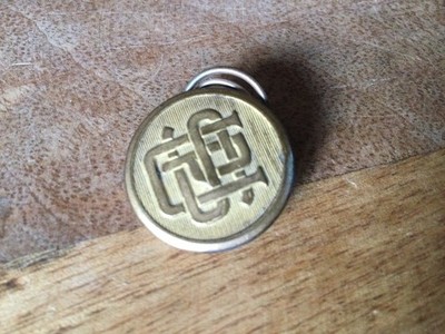 Antique 1890 s- 1910 U.S. Prison Guard Button H3AT