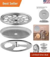 3-Piece Stainless Steel Filter Set for 34 oz French Press - Durable Reusable