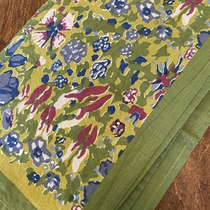 Couleur Nature by Bruno Lamy Set Of 6 Cloth Napkins Green Floral 100% Cotton