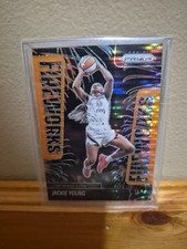 Panini 2025 Prizm WNBA Fireworks #4 Jackie Young Las Vegas Aces 18/75