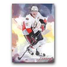 Daniel Alfredsson Art Card Limited 7/50 Edward Vela Signed (Ottawa Senators)