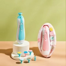 Electric Baby Nail Trimmer Set Safe Automatic Fingernail File Clipper Kit