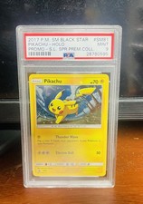 2017 POKEMON SM BLACK STAR PROMO #SM81 PIKACHU-HOLO PSA 9.  A+Seller. on eBay