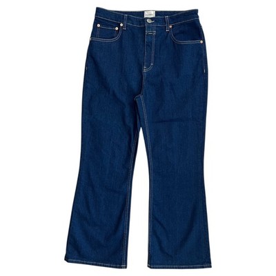 Closed x Anthropologie Hi Sun High Waist Crop Flare Jean Size 32 Made in Italy