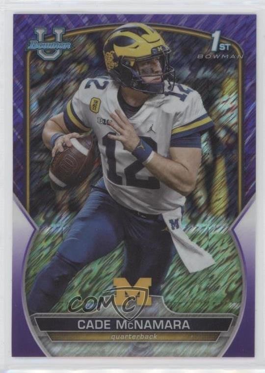 2022 Bowman U Chrome Purple Shimmer Refractor Cade McNamara #99 0xe0