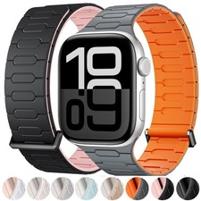 Magnetic Silicone Strap Band for iWatch Ultra 3/2/1 Series 11 10 9 8 7 6 SE SE3
