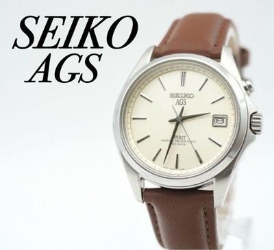 [A3Y] Seiko AGS Kinetic 5M42-0E10 Automatic Quartz Men Watch [m4b]