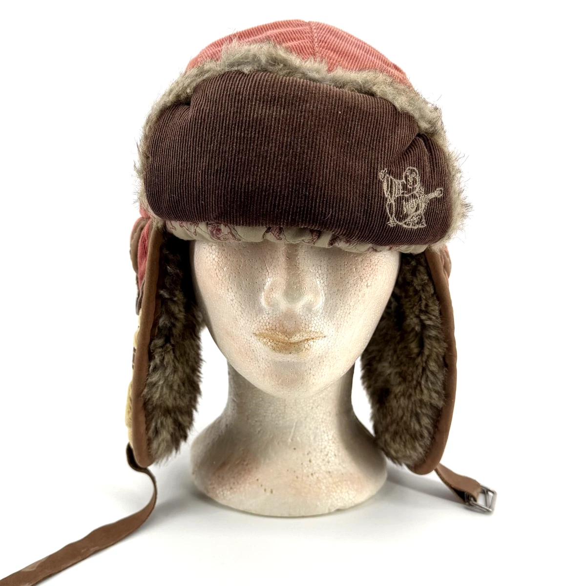 Winter Trapper Hat with Ear Flaps, Corduroy or Cotton, Sherpa Lining, Unisex Wool Sherpa Lined Earflap Trapper Hats by Funky Junque  main image 2