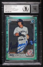 BAS 2020 Bowman Chrome Prospects Aqua Refractor Anthony Volpe BGS Authentic ow6