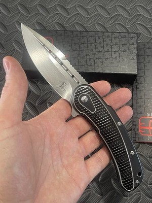 Todd Begg Knives - Large Bodega - Black Titanium Scales w/ a S35VN Blade.