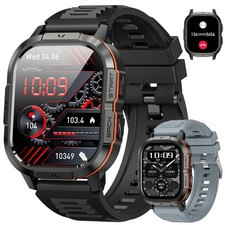 Smart Watch for Men Fitness Tracker: Waterproof Make/Answer Call Military Dig...