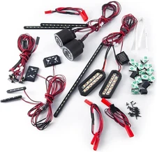 MORLORDY RC LED Light Kits - Headlight & Taillight & Side Lights Set White 