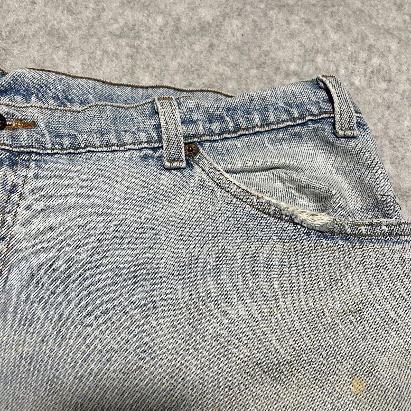 VTG 80s Levi's 506 Cutoff Jean Shorts Orange Tab … - image 9