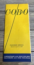 Vintage Brochure C&O B&O Passenger Services April 27, 1969 Train Gate Schedule
