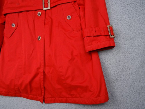 Pendleton Womens Jacket Size Medium Red Critically Seam Sealed Trench Coat - Picture 6 of 20