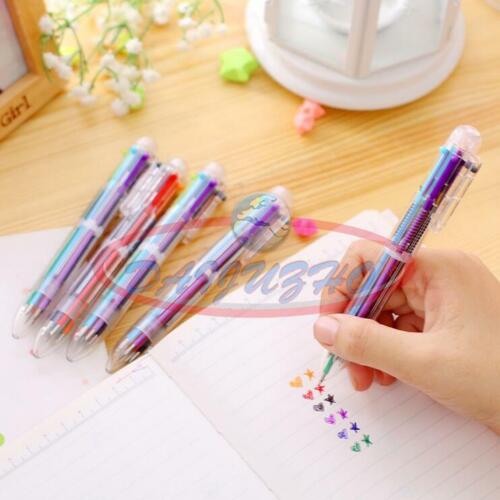 6 in 1 Color Ballpoint Pen Ball Point Pens Kids School Office Supply Multi-color - Picture 1 of 8