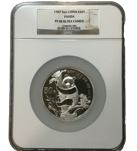 $100 UNION 1876 SILVER COIN 5 OZ FINE NGC ULTRA CAMEO GEM PROOF