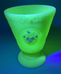 Fenton Uranium Glass Vase | eBay